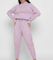 Лиловый вязаный спортивный костюм 55133