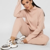 Пудровый вязаный спортивный костюм 55134  xp-2512