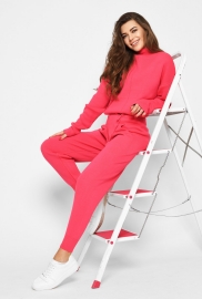 Малиновый вязаный спортивный костюм 52081 Малиновый вязаный спортивный костюм 52081