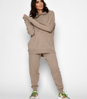 Демисезонный бежевый спортивный костюм 52201