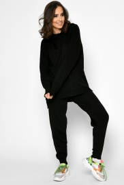 Демисезонный черный спортивный костюм 52203 Демисезонный черный спортивный костюм 52203