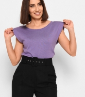 Сиреневый топ с круглым вырезом 43063
