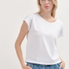 Базовый женский белый топ с короткими рукавами 55397  xp-2620