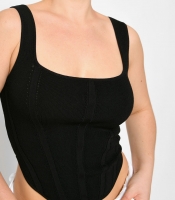 Черный топ на молнии 48570