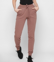 Коричневые спортивные брюки на манжетах 41800