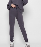 Серые спортивные брюки на резинках 41799