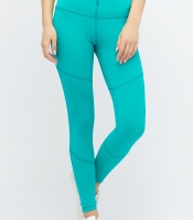 Зеленые спортивные леггинсы на застежке 32931