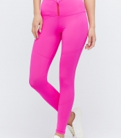 Малиновые спортивные леггинсы на застежке 32937