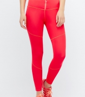 Коралловые спортивные леггинсы на застежке 32935