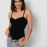Черное боди с тонкими бретелями 43368