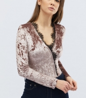 Велюровое боди с длинным рукавом 30468