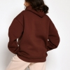 Женский коричневый худи с объемными рукавами 52341  xp-2710