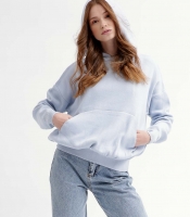 Вязаный голубой худи оверсайз 55784