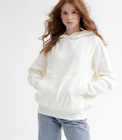 Вязаный белый худи оверсайз 55783