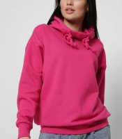 Модное женское худи с принтом цвет малина 36874