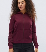 Женская спортивная кофта на молнии, марсала 31706