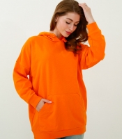 Женское оранжевое худи оверсайз 38162