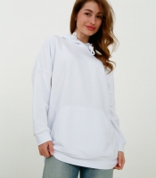 Женское белое худи оверсайз 38154