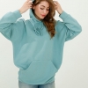 Женское нефритовое худи оверсайз 38161  xp-2736
