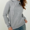 Женское серое худи с капюшоном 29966  xp-2752