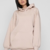 Женский бежевый худи oversize на флисе 38738  xp-2754