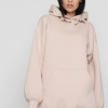 Женский бежевый худи oversize на флисе 38738  xp-2754