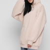 Женский бежевый худи oversize на флисе 38738  xp-2754