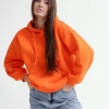 Женский оранжевый худи оверсайз на флисе 53326  xp-2757