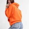 Женский оранжевый худи оверсайз на флисе 53326  xp-2757