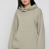Женский оливковый худи oversize на флисе 38734  xp-2759