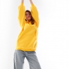 Женский желтый худи оверсайз на флисе 53323  xp-2760