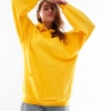 Женский желтый худи оверсайз на флисе 53323  xp-2760