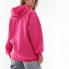 Женский худи оверсайз малина на флисе 53324  xp-2762
