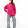 Женский худи оверсайз малина на флисе 53324  xp-2762