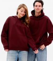 Худи унисекс цвета марсала 55807