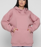 Женский пудровый худи oversize на флисе 38735