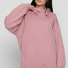 Женский пудровый худи oversize на флисе 38735  xp-2771