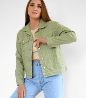 Джинсовая куртка цвета оливки 55156