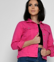 Малиновая джинсовая куртка 55155
