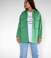 Зеленая джинсовая куртка 55162