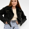 Черная джинсовка в байкерском стиле 55165  xp-2821