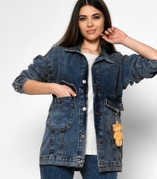 Модная джинсовая куртка с медвежонком 55149