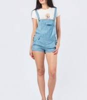 Синий летний комбинезон с шортами 33789