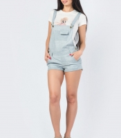 Серый летний комбинезон с шортами 33788