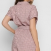 Хлопковый летний розовый комбинезон в горох 48833  xp-2844