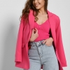 Свободный розовый пиджак 48564  xp-2877
