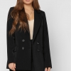 Двубортный черный пиджак на пуговицах 36616  xp-2885