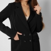 Двубортный черный пиджак на пуговицах 36616  xp-2885