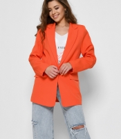 Яркий свободный пиджак оранжевого цвета 48563
