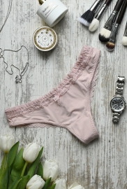 Стильные трусики танга с кружевом и бантиком 35173